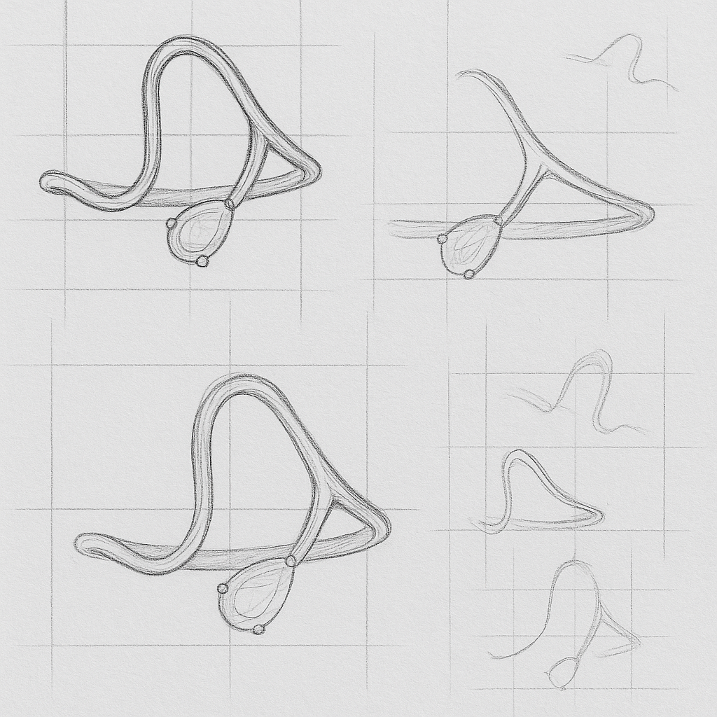 Set of hand-drawn butterfly wings on a grid background