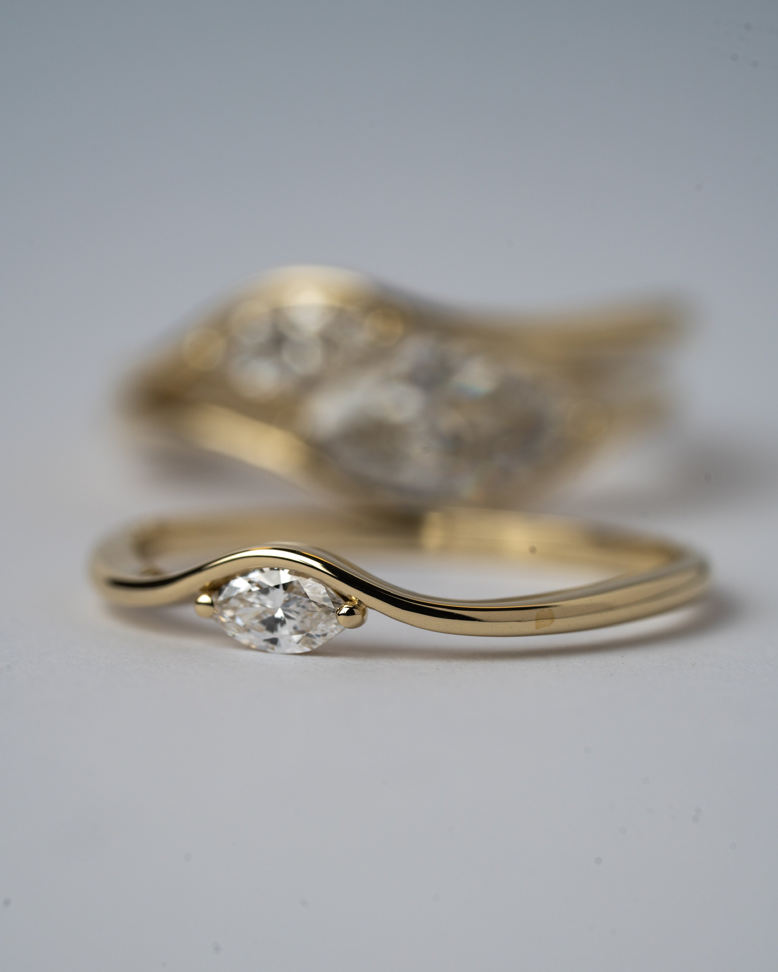 Motion slim 0.10 ct lab diamond in 14K gold
