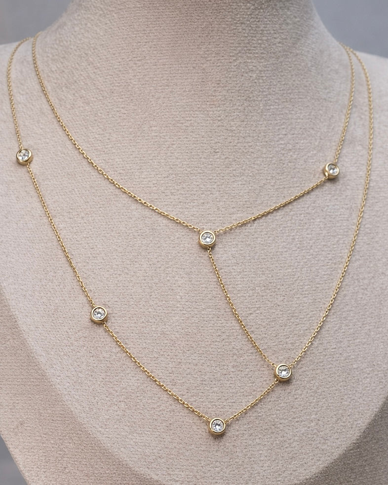 Eliana – 14k Gold Necklace Natural Diamonds
