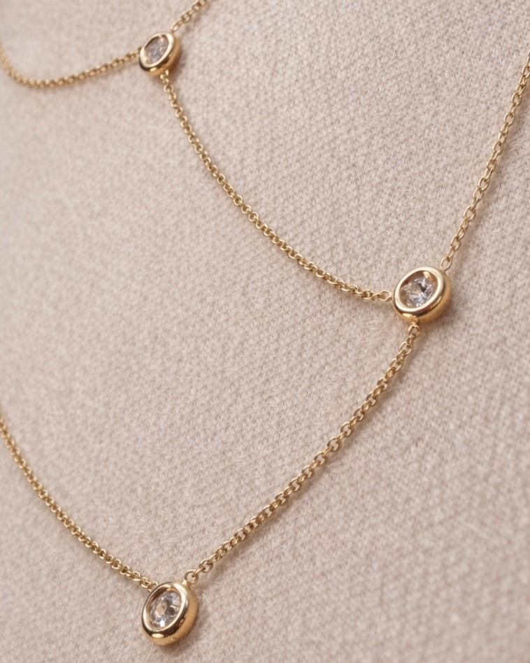 Eliana – 14k Gold Necklace Natural Diamonds