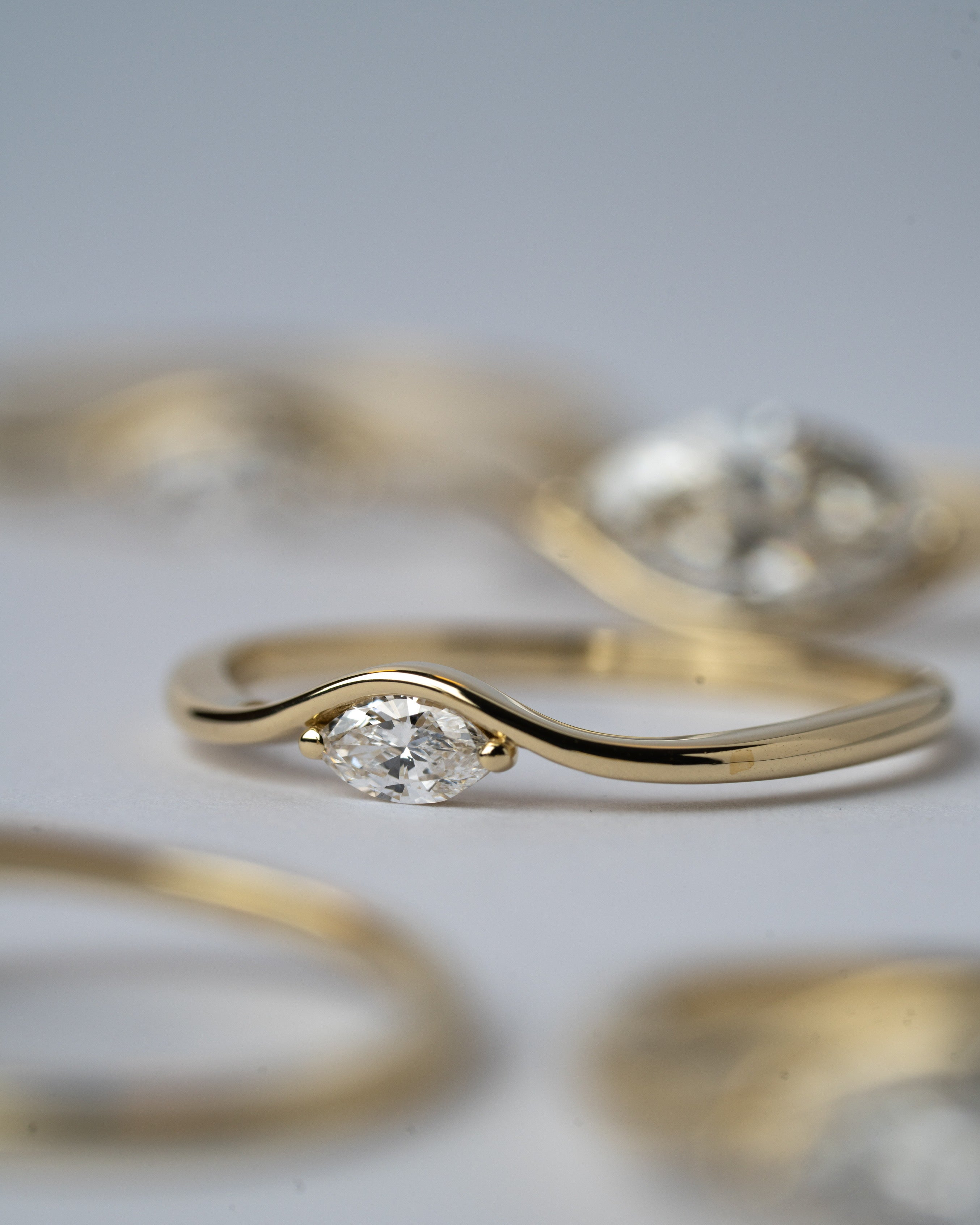 Motion slim 0.10 ct lab diamond in 14K gold