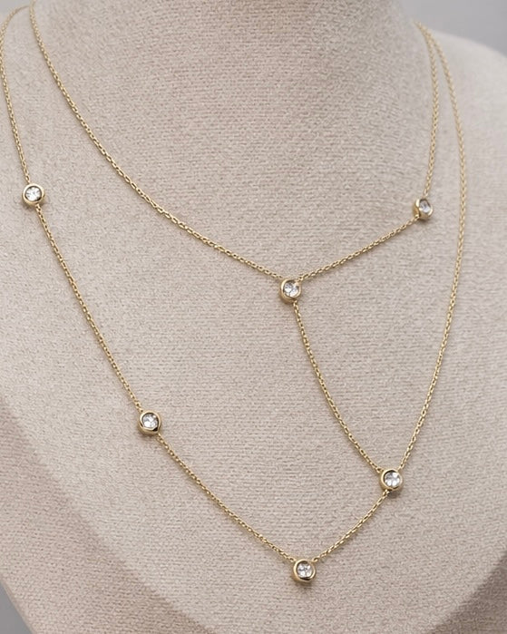 Eliana – 14k Gold Necklace Natural Diamonds