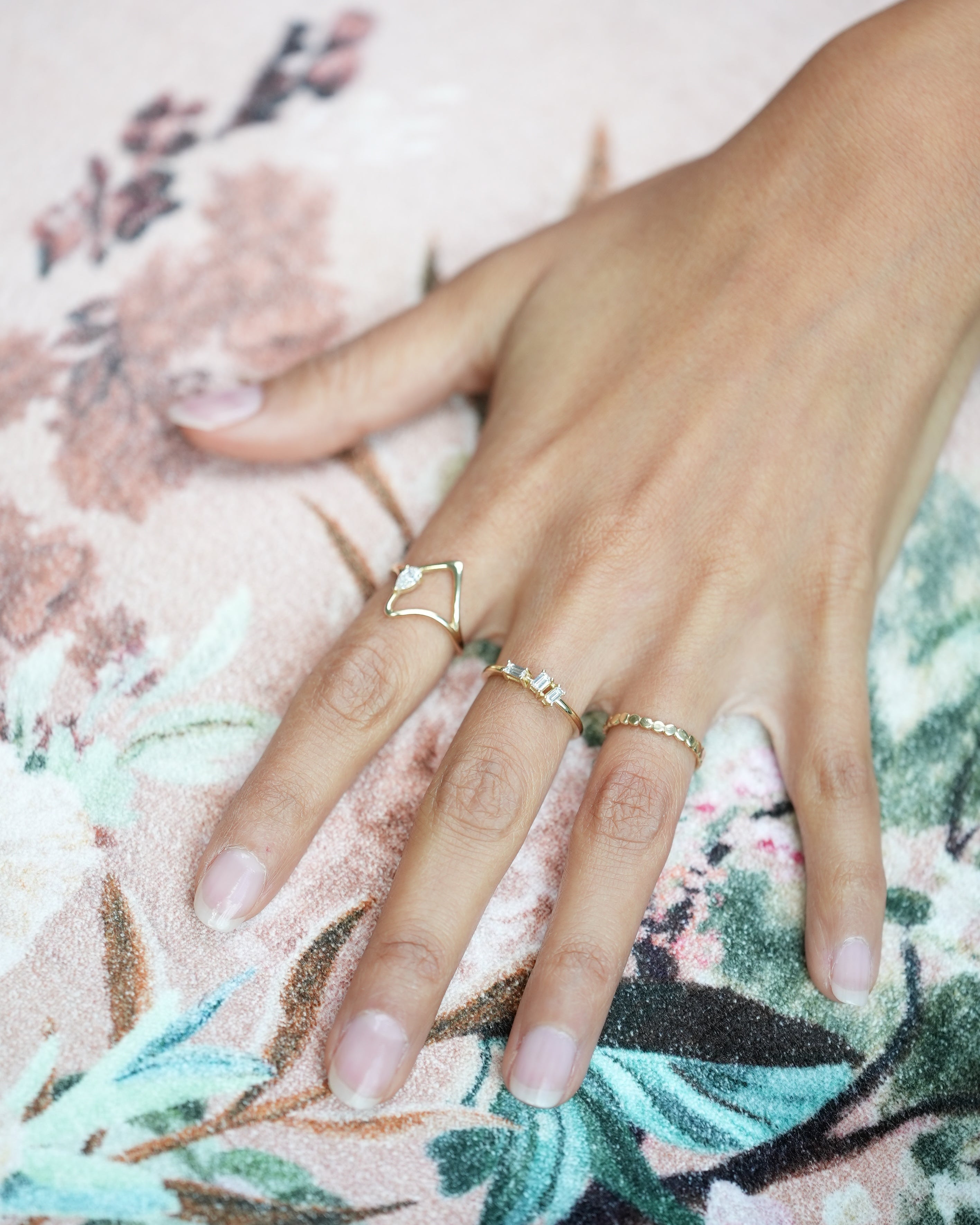 Tia – 14k Gold Ring  Natural Diamonds