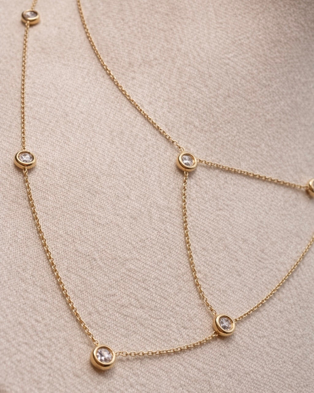 Eliana – 14k Gold Necklace Natural Diamonds