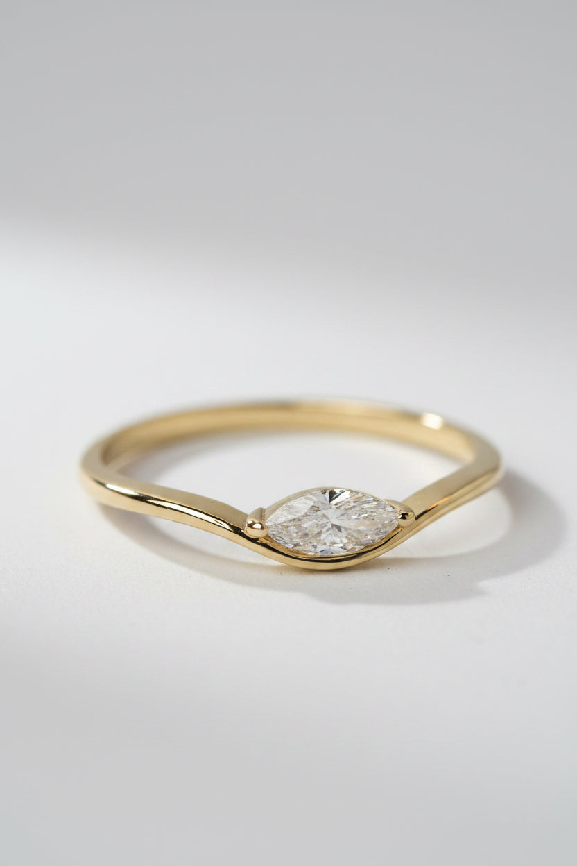 Motion slim 0.25 ct lab diamond in 14K gold